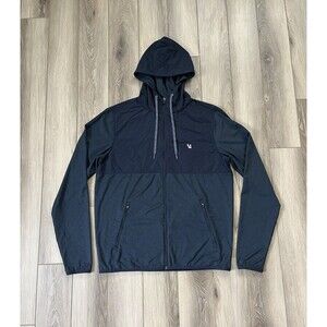 Vuori Sunday Element Jacket Full Zip Mens Medium Navy V215 Hooded Zip Pockets